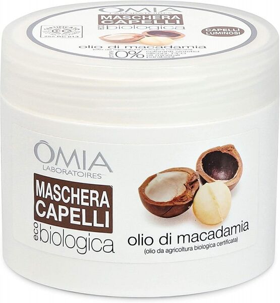 Antica Farmacia Orlandi Omia Maschera Capelli Biologica 250ml.Olio Di Macadamia