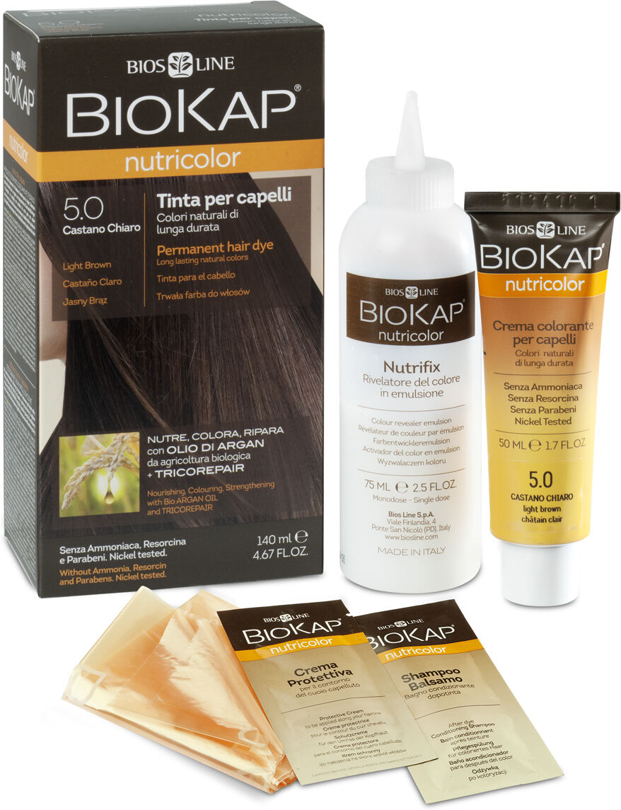 Bios Line Spa Biokap Nutricolor 5.3 Castano Oro Chiaro Tubo + Flacone