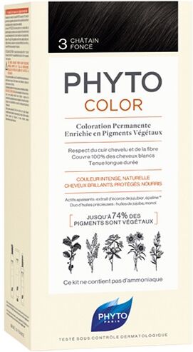 Ales Groupe Italia Spa Phyto Phytocolor 3 Castano Scuro 1 Latte + 1 Crema + 1 Maschera + 1 Paio Di Guanti