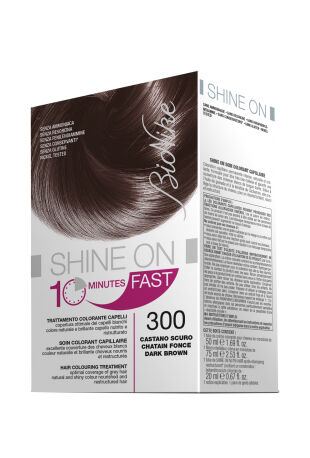 I.C.I.M. (Bionike) Internation Bionike Shine On Fast Trattamento Colorante Capelli Castano Scuro 300 Flacone 60 Ml + Tubo 60 Ml