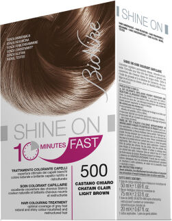 I.C.I.M. (Bionike) Internation Bionike Shine On Fast Trattamento Colorante Capelli Castano Chiaro 500 Flacone 60 Ml + Tubo 60 Ml