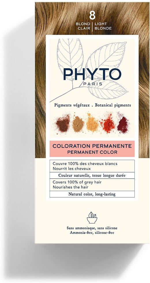 Phyto color 8 Biondo Chiaro Colorazione Permanente Senza Ammoniaca