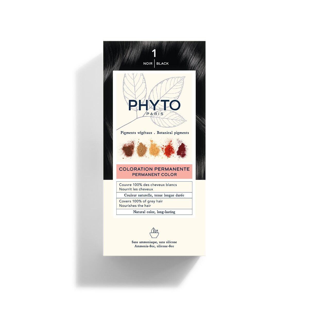 Phyto color 1 Nero Colorazione Permanente Senza Ammoniaca