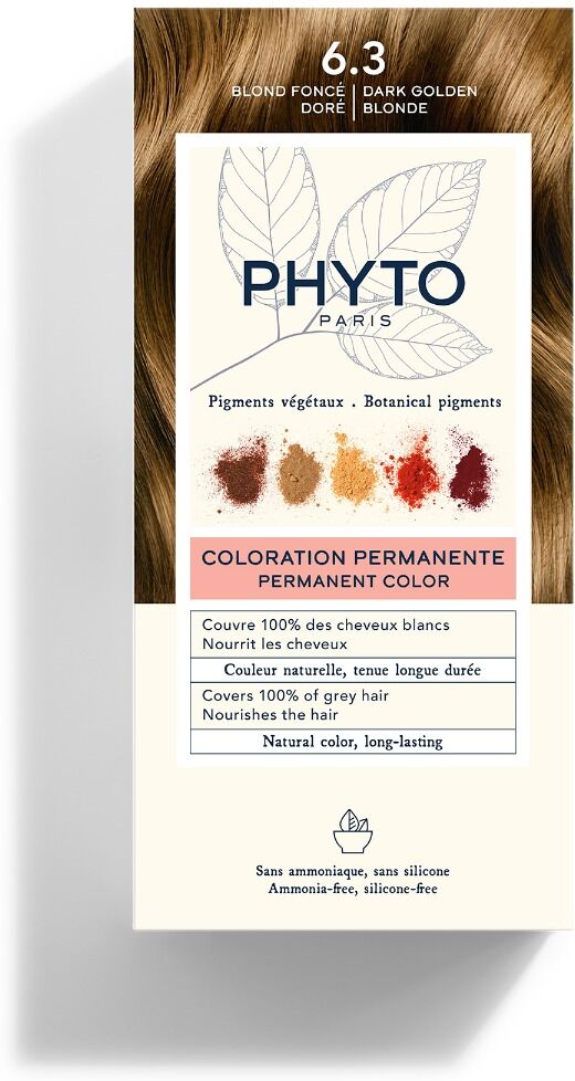 Phyto color 6.3 Biondo Scuro Dorato Colorazione Permanente Senza Ammoniaca