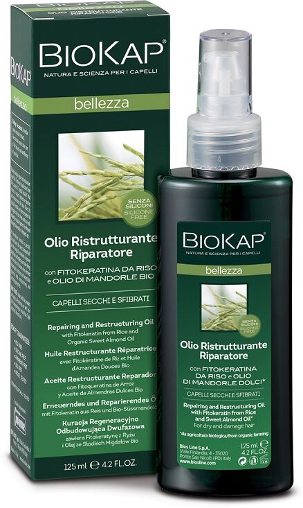 Biokap Olio Ristrutturante E Riparatore Capelli Secchi 125 ml