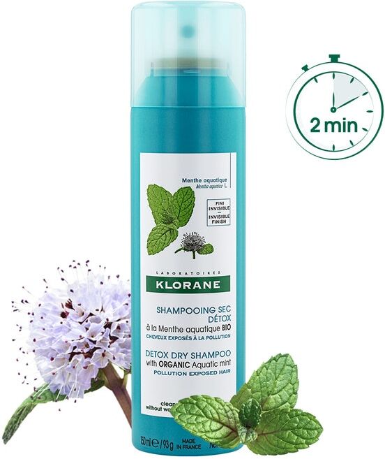 Klorane Shampoo Secco alla Menta Acquatica Bio 150 ml