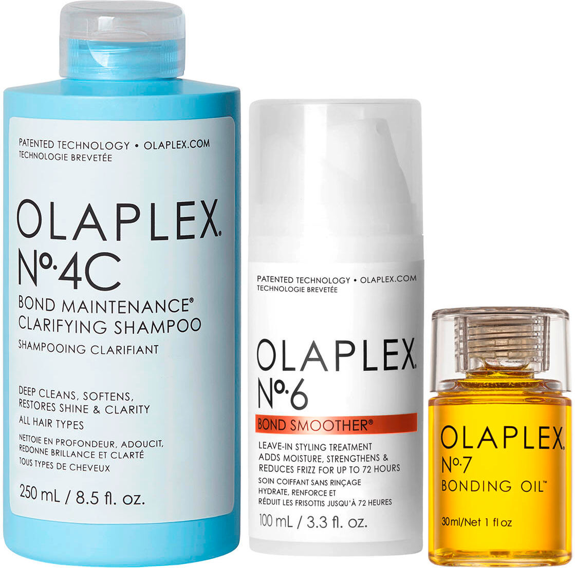 Olaplex Protect & Shine Set No.4C Shampoo + No.6 Leave In + No.7 Haaröl