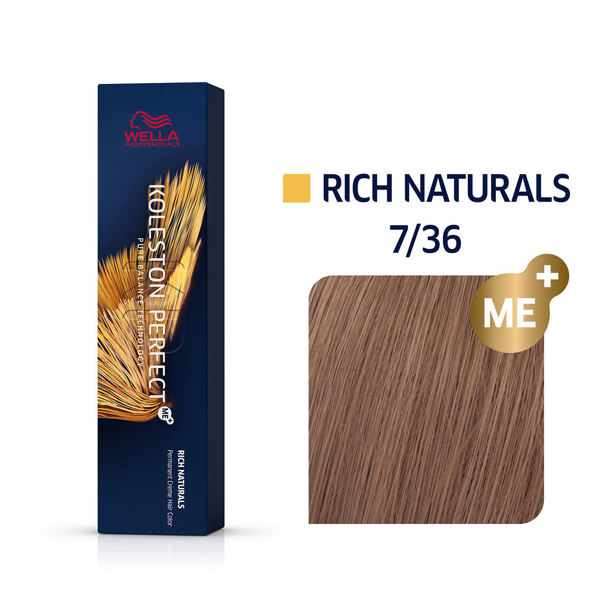 Wella Koleston Perfect Rich Naturals 7/36 Biondo medio Oro Viola, 60 ml