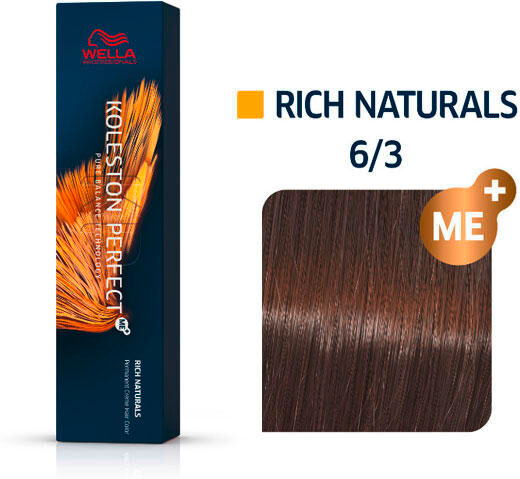 Wella Koleston Perfect Rich Naturals 6/3 Biondo Scuro Oro, 60 ml