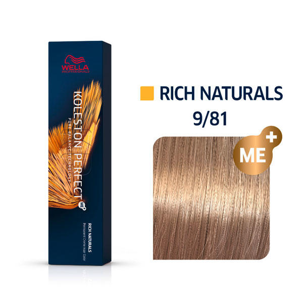 Wella Koleston Perfect Rich Naturals 9/81 Biondo chiaro cenere perla, 60 ml