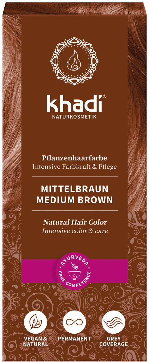 khadi Pianta colore dei capelli marrone medio 100 g