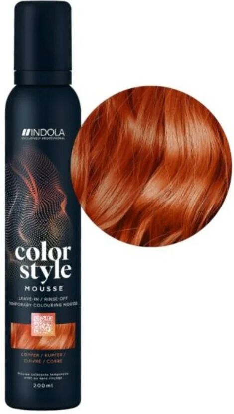 Indola Color Style Mousse colorante 200ml, Rame