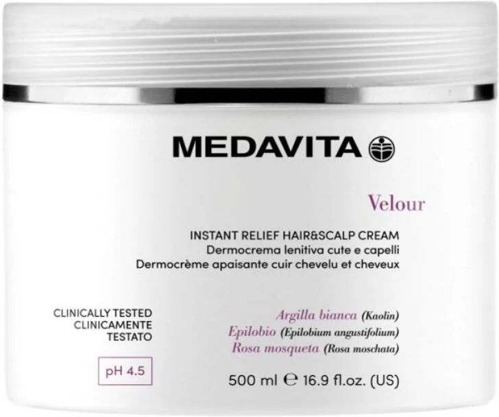 Medavita Velour Instant Relief Hair & Scalp Cream cuoio capelluto sensibile 500ml