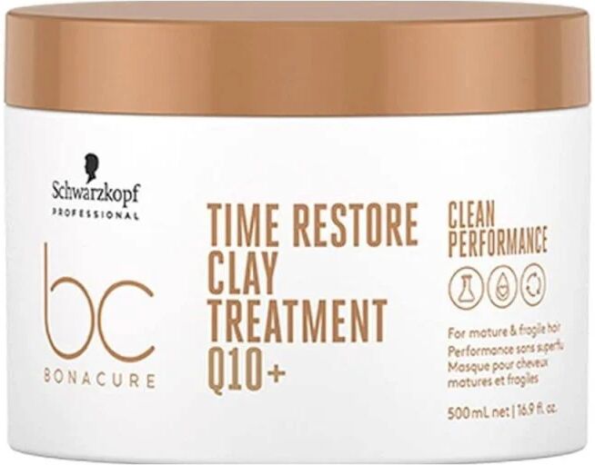 Schwarzkopf Time Restore Clay Treatment Maschera Rinforzante Capelli Maturi 200ml, 500ml