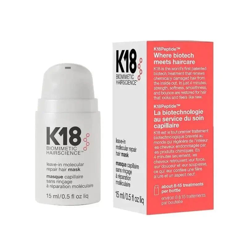 k18 Leave-In Molecular Repair Hair Mask, 15ml
