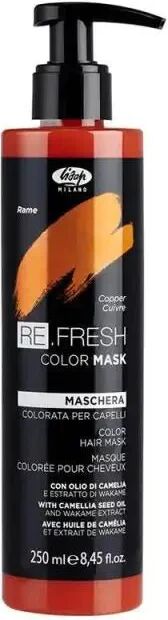 Lisap Refresh Maschera Colorata Capelli 250ml, Rame Copper