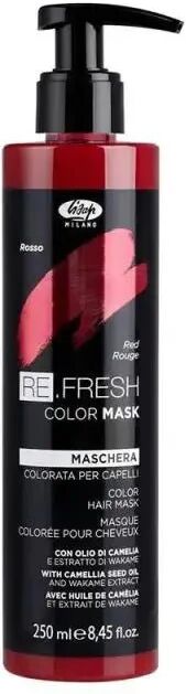 Lisap Refresh Maschera Colorata Capelli 250ml, Rosso Red