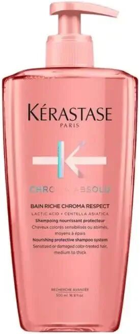 Kerastase Bain Riche Chroma Respect Shampoo Capelli Colorati Medi/Grossi, 500ml