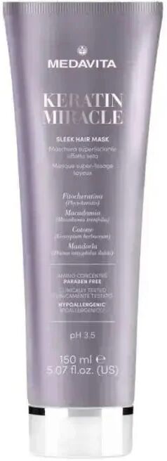 Medavita Keratin Miracle Sleek Hair Mask maschera lisciante capelli, 150ml