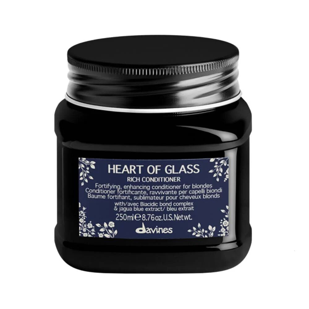 Davines Heart Of Glass Rich Balsamo Capelli Biondi, 250ml