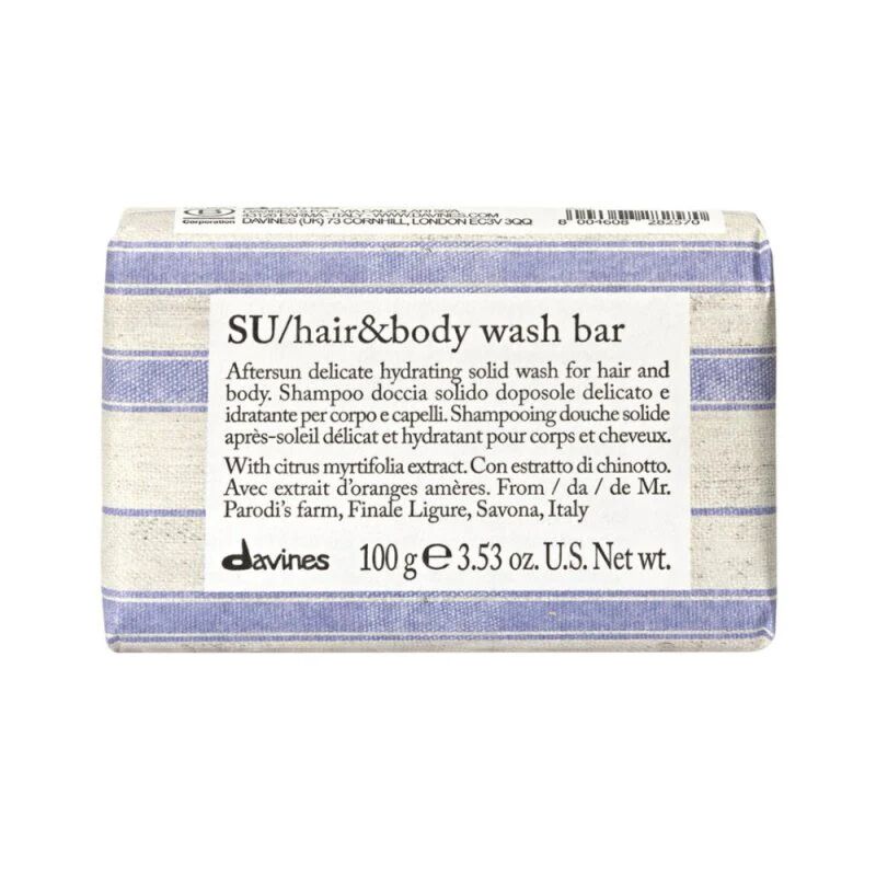 Davines SU Hair & Body Wash Bar doccia shampoo solido 100gr