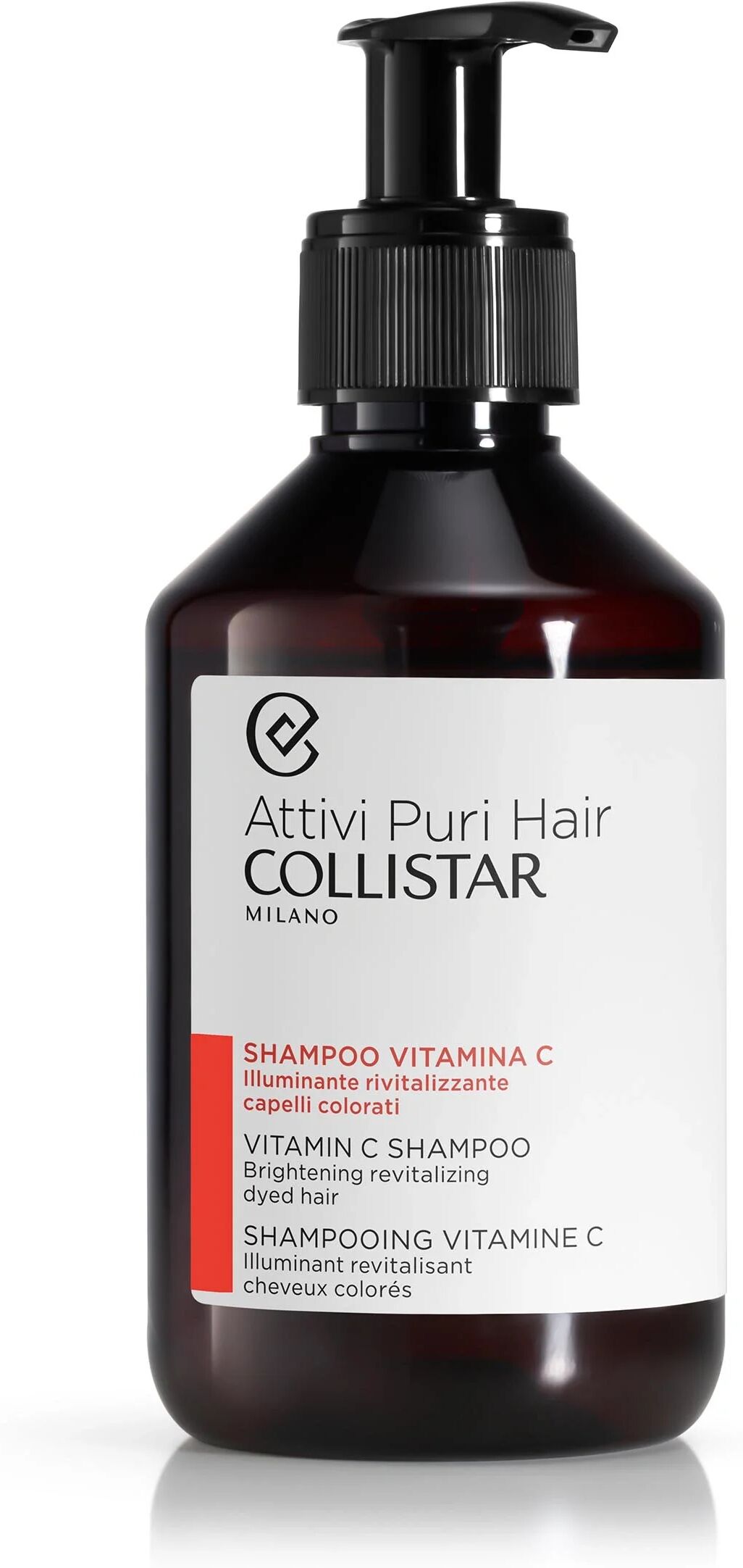 Collistar Attivi Puri Shampoo Vitamina C Illuminante Rivitalizzante Per Capelli Colorati 250 ml