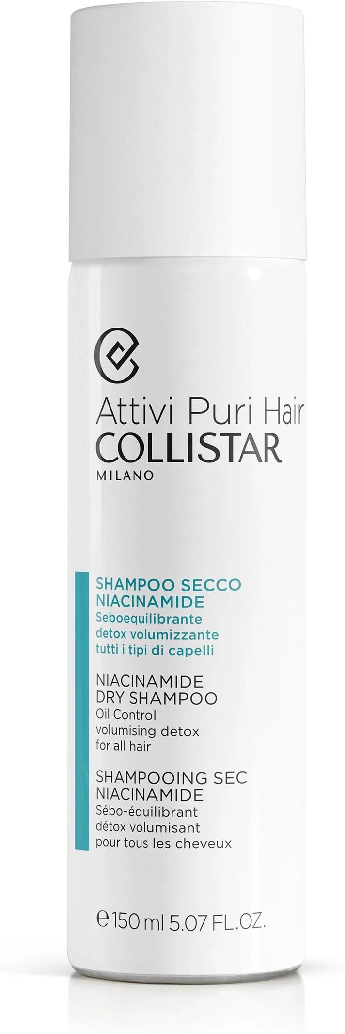 Collistar Shampoo Secco Niacinamide Seboequilibrante Detox Volumizzante Per Tutti I Tipi Di Capelli 150 ml