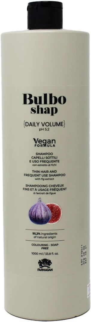 Farmagan Bulbo Shap Formula Vegan Daily Volume Shampoo Per Capelli Sottili E Uso Frequente 1000 ml