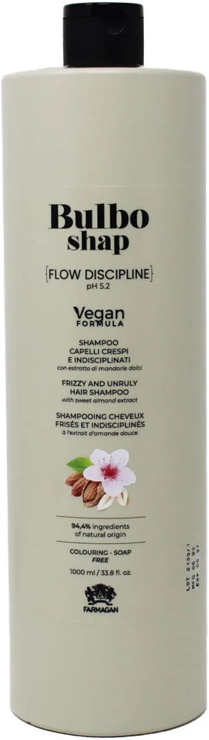 Farmagan Bulbo Shap Formula Vegan Flow Discipline Shampoo Per Capelli Crespi E Indisciplinati 1000 ml