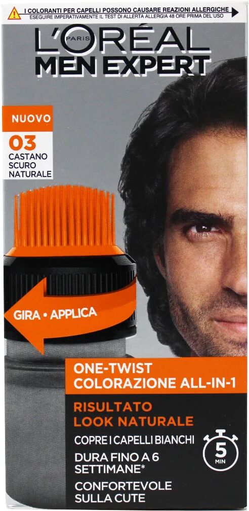 L'Oreal L'Oréal Men Expert One Twist Colorazione All In 1 Per Capelli 03 Castano Scuro Naturale