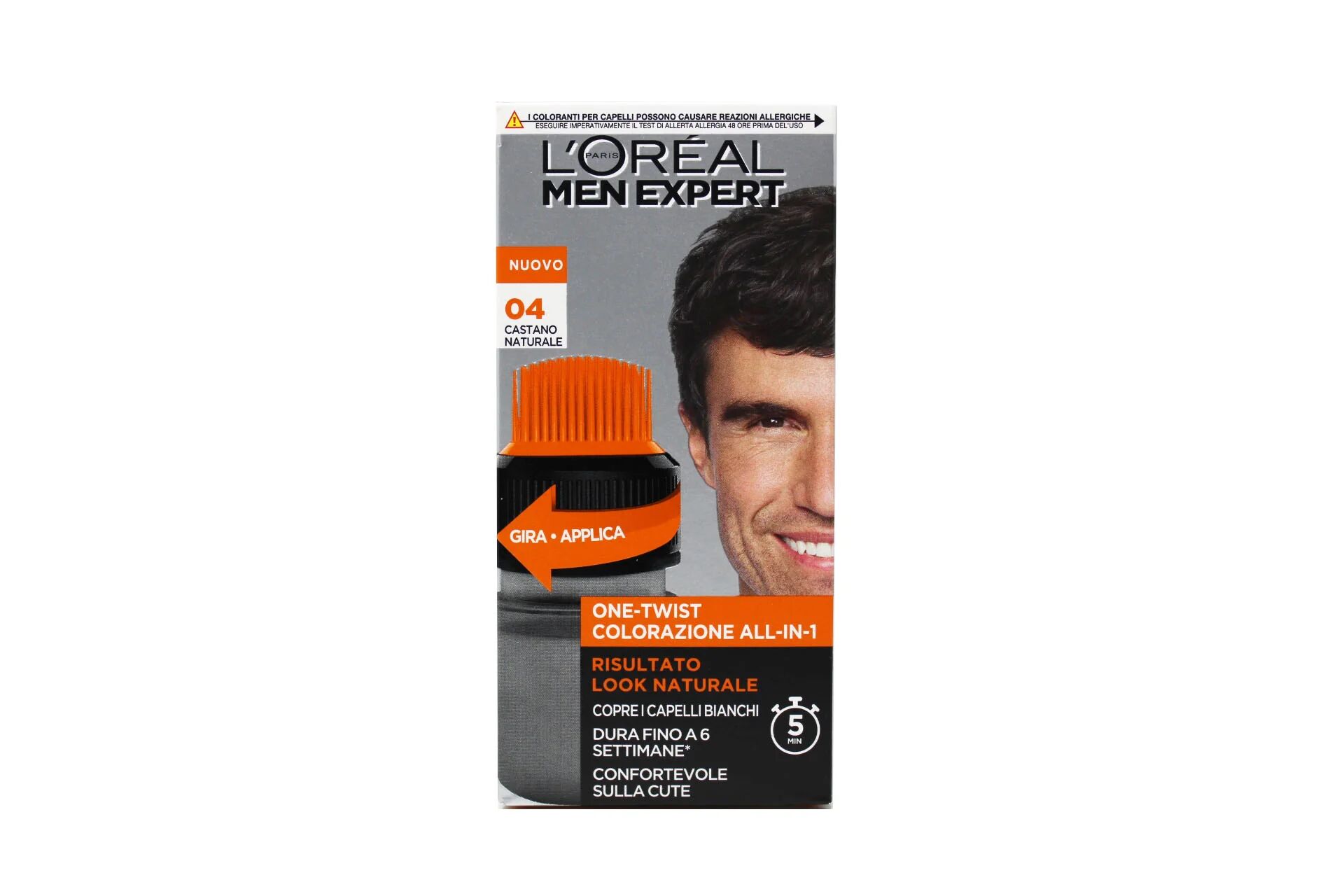 L'Oreal L’Oréal Men Expert One Twist Colorazione All In 1 Per Capelli 04 Castano Naturale