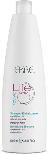 Ekre Life Comfort Revive Shampoo Rivitalizzante per Capelli Secchi e Sfibrati 1000 ml