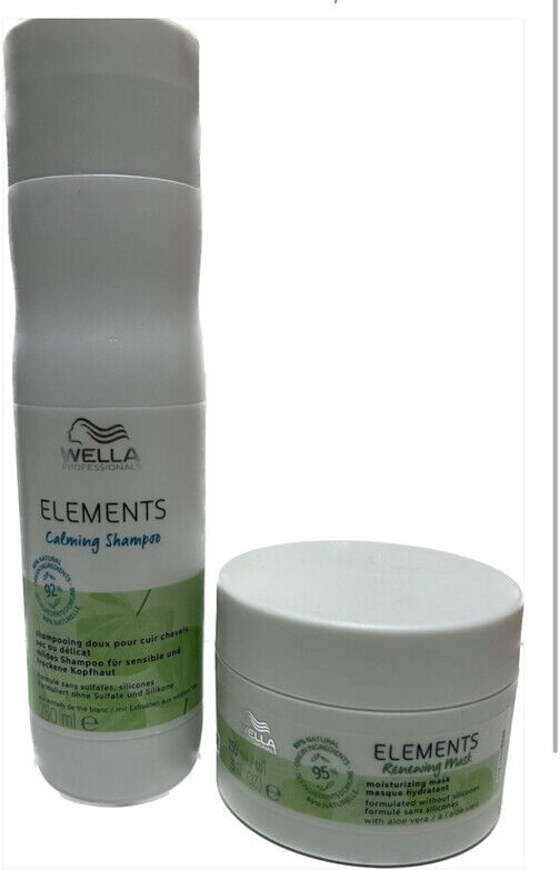 Shampoo Wella Elements 250 Ml E Maschera Rigenerante Elements 150 Ml