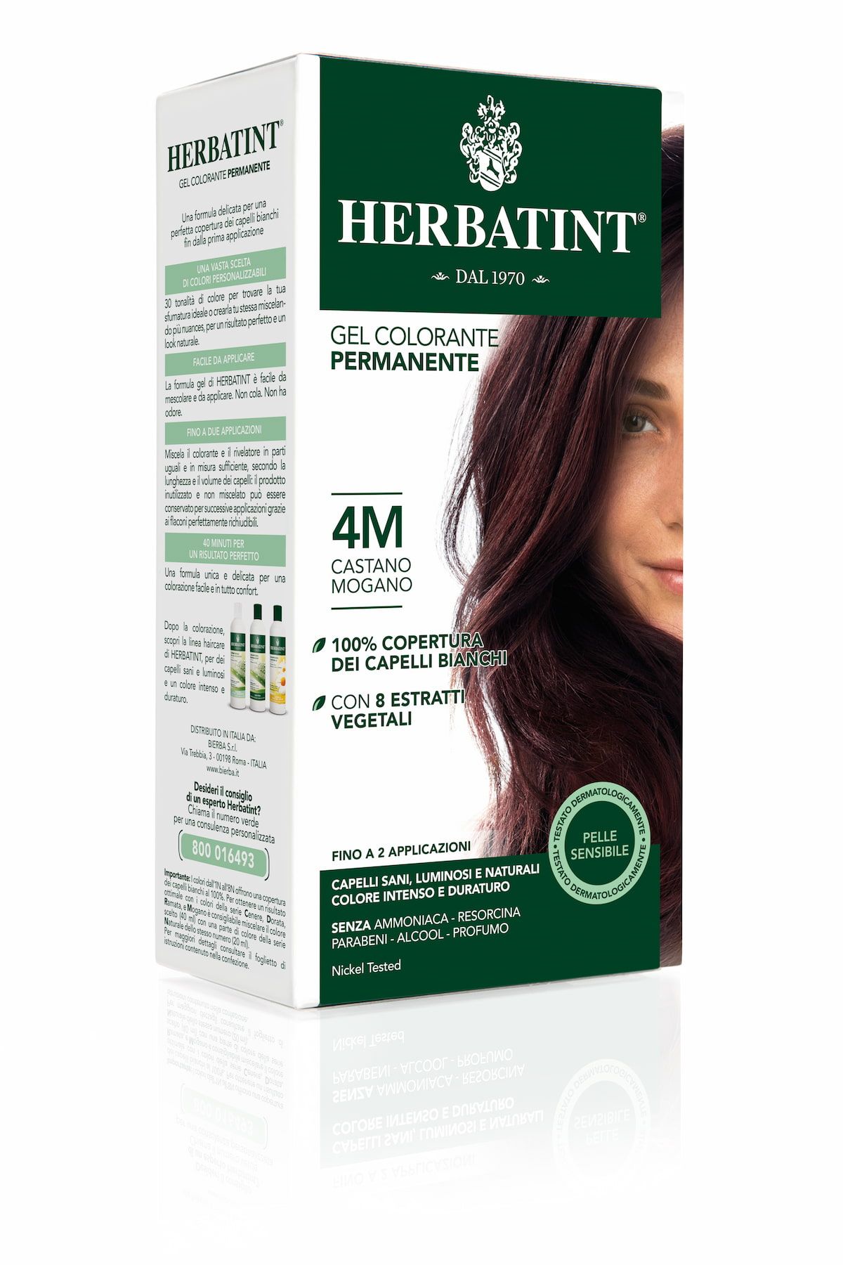 Herbatint Gel Colorante Permanente 4m Castano Mogano 150ml