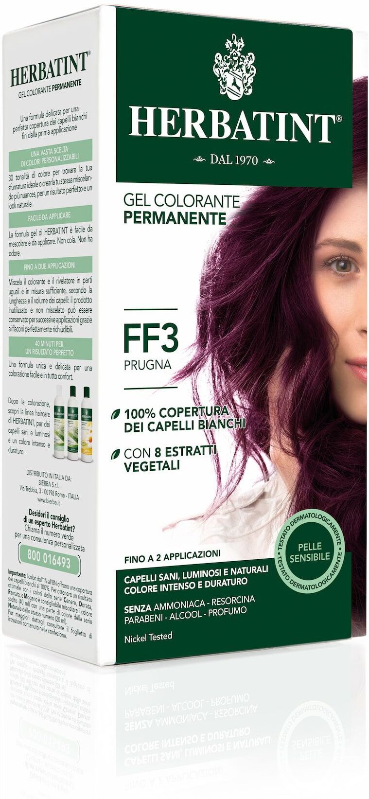 Herbatint Gel Colorante Permanente Ff3 Prugna 150ml