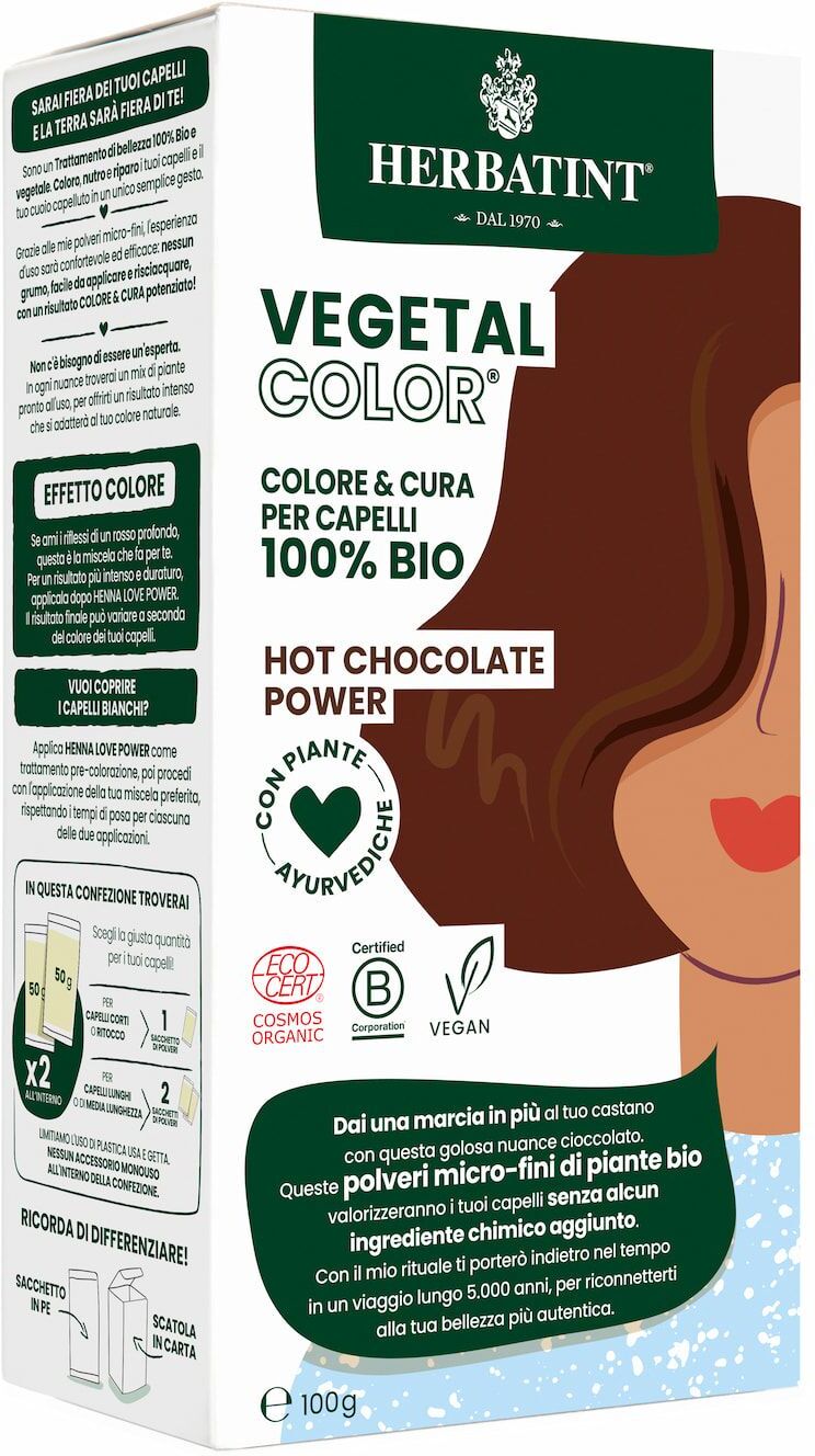 Herbatint Vegetal Hot Chocolat Power Colorazione Capelli 100g