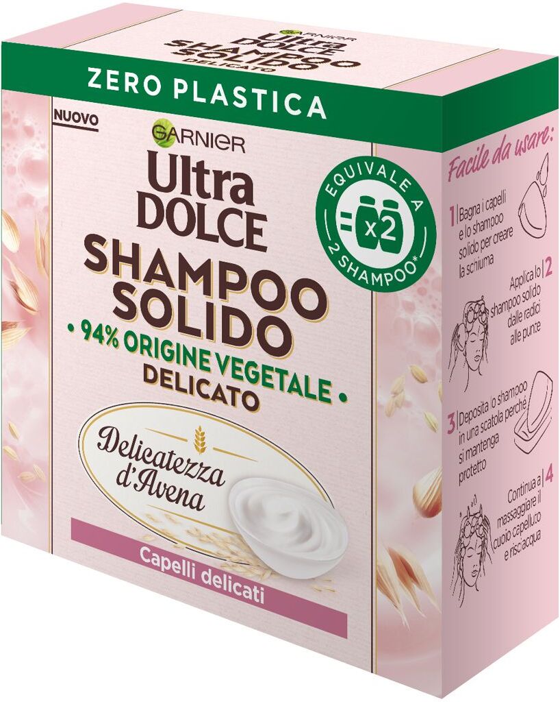 Garnier Ultra Dolce Shampoo Solido Delicatezza Avena Capelli Delicati 60gr