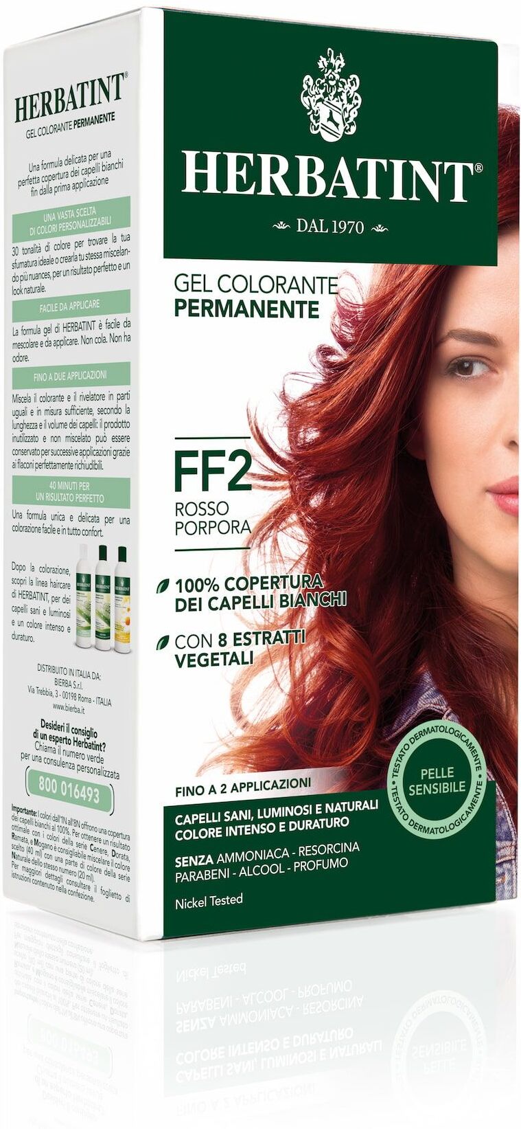 Herbatint Gel Colorante Permanente Ff2 Rosso Porpora 150ml