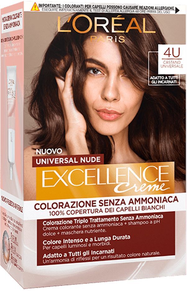 L'Oreal Nude Tinta Capelli 4u Castano Universale