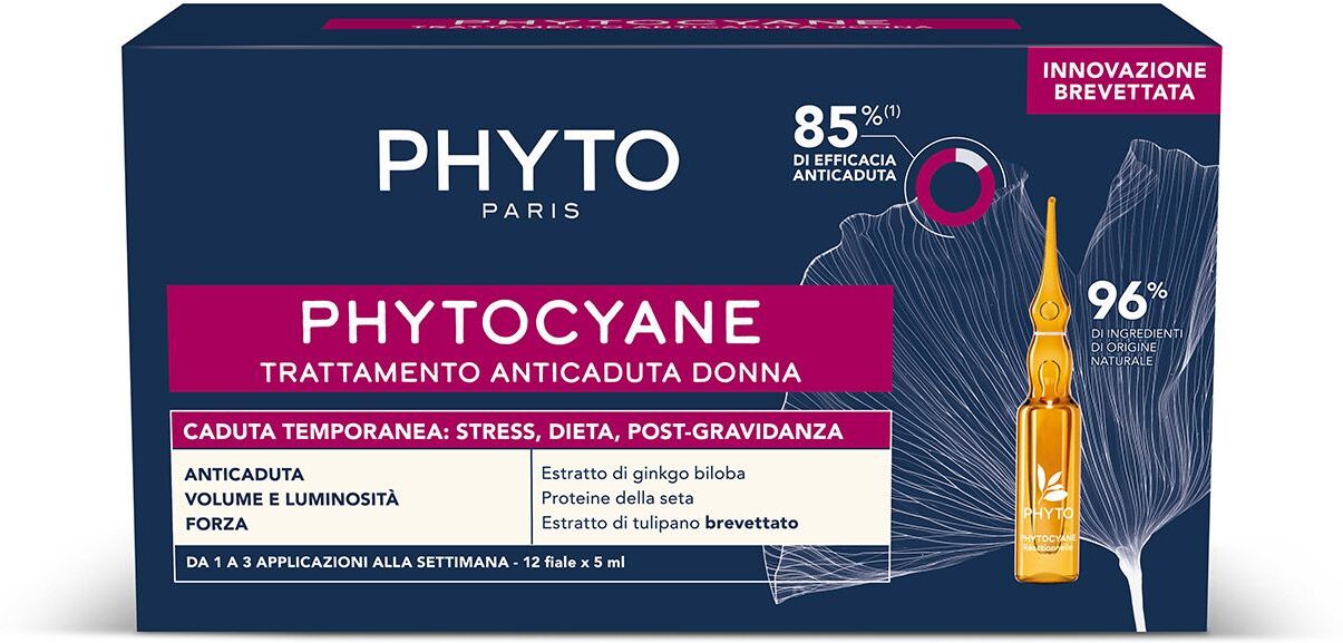 Phyto Phytocyane Trattamento Caduta Capelli Temporanea Donna 12 Fiale