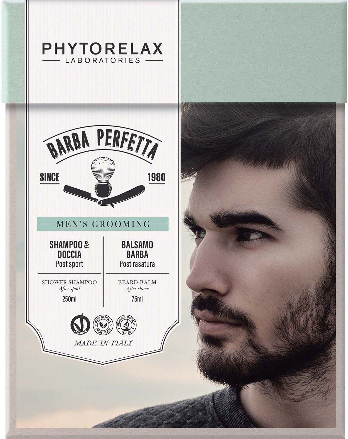 Phytorelax Barba Perfetta Kit Uomo Shampoo Doccia + Balsamo Barba