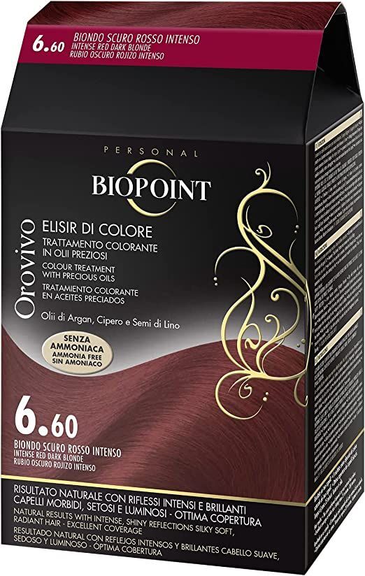 Biopoint Orovivo Elisir Di Colore Tinta Capelli 6,60 Biondo Scuro Rosso Intenso