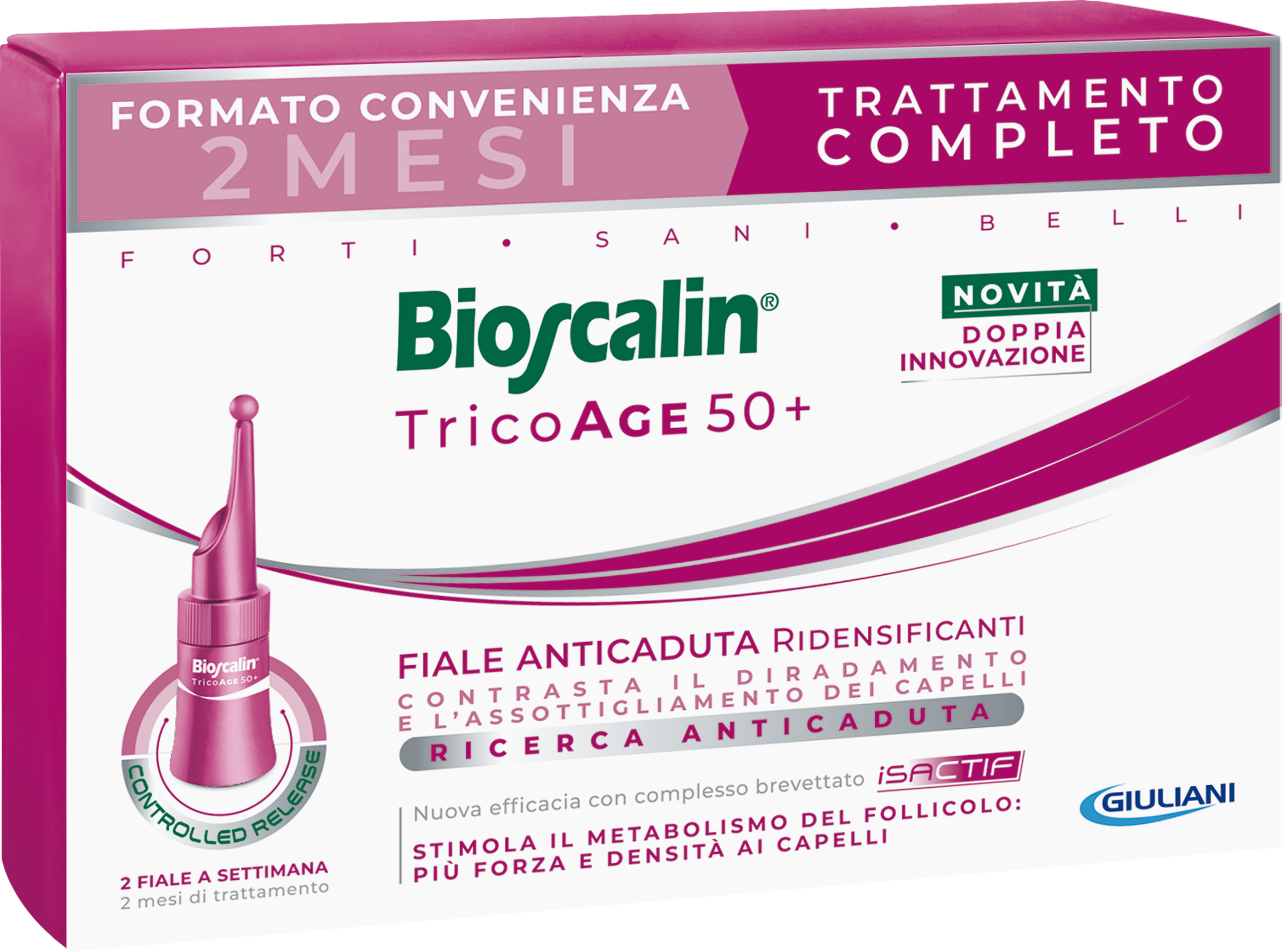 Bioscalin Tricoage 50+ Trattamento Anticaduta Ridensificanti 16 Fiale