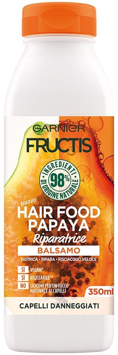 Garnier Fructis Hair Food Papaya Balsamo Riparatore Capelli Danneggiati 350ml