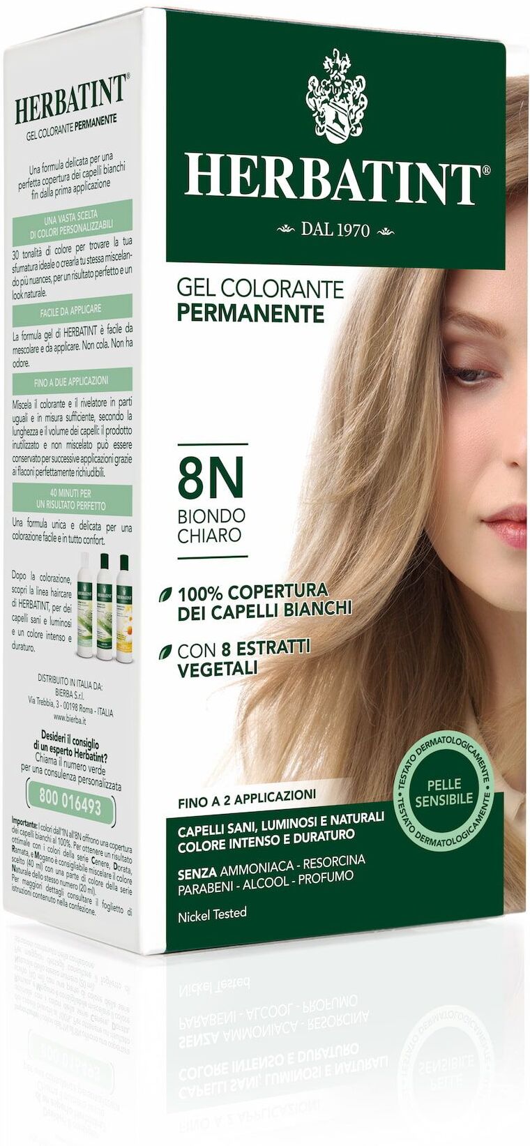 Herbatint Gel Colorante Permanente 8n Biondo Chiaro 150ml