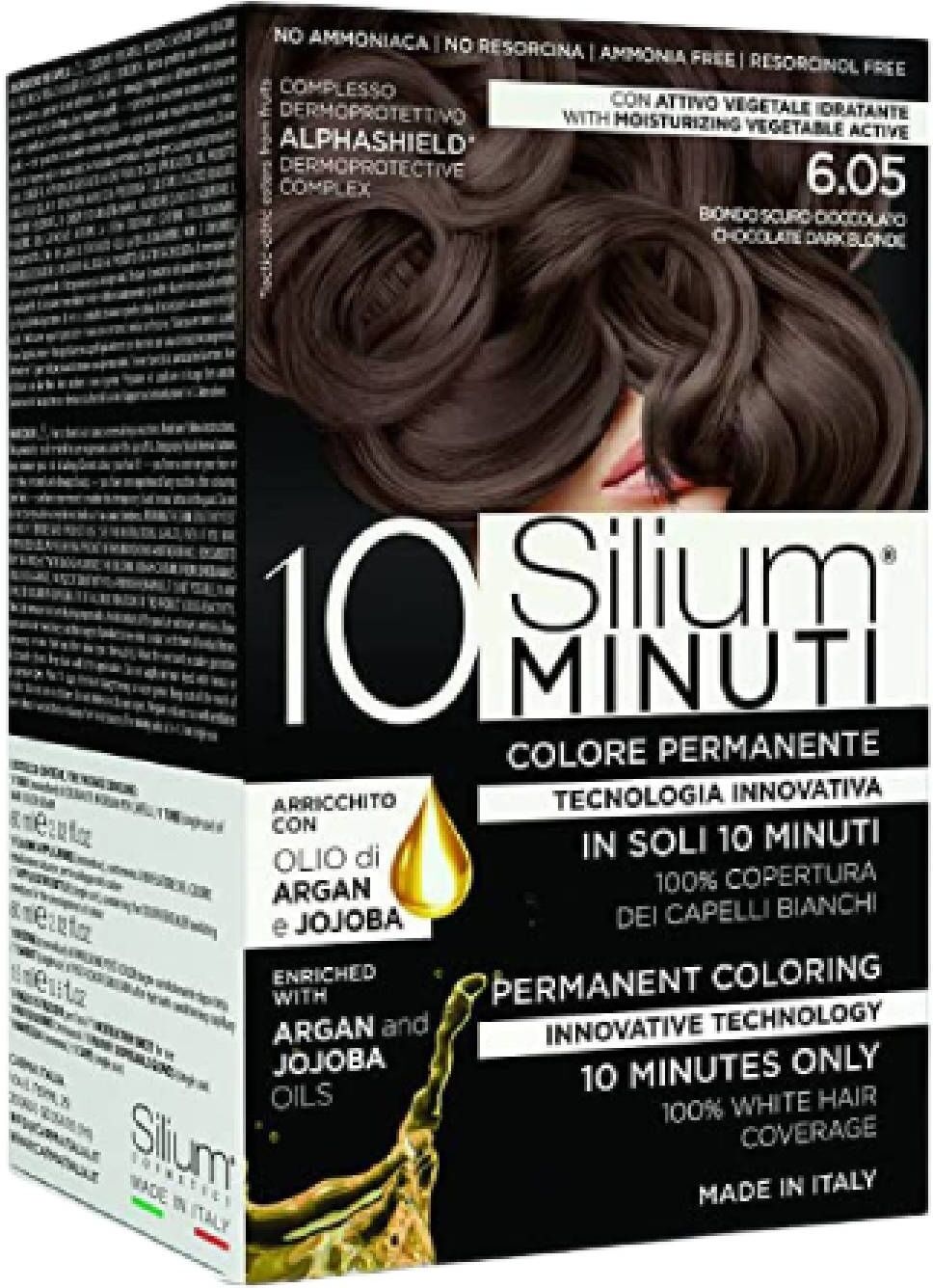 Silium 10 Minuti Colore Permanente Biondo Scuro Cioccolato 6.05 135ml