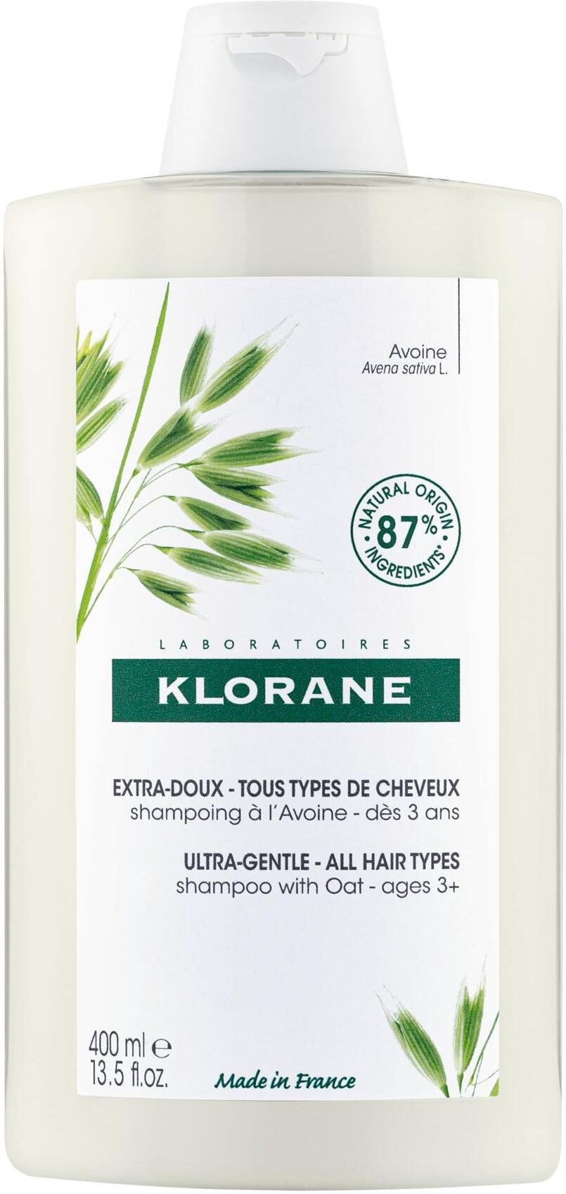 Klorane Shampoo Al Latte Di Avena Bio 400ml