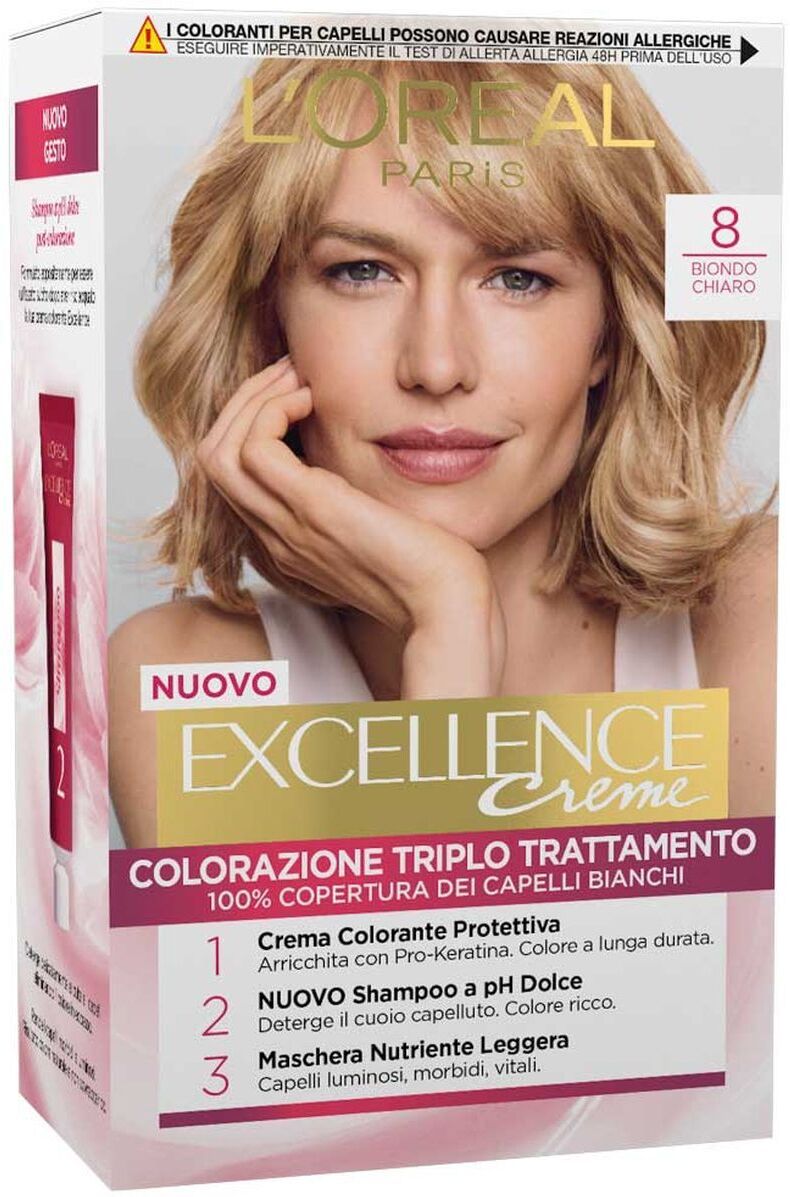 L'Oreal Crème Colorazione Permanente 8 Biondo Chiaro