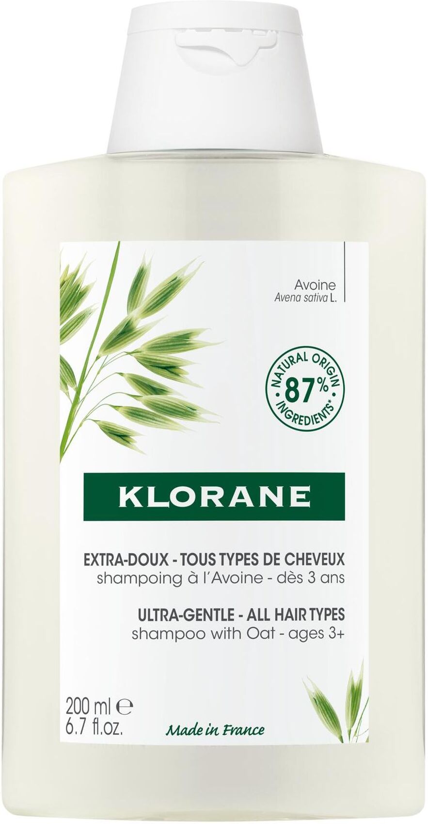 Klorane Shampoo Al Latte Di Avena Bio 200ml