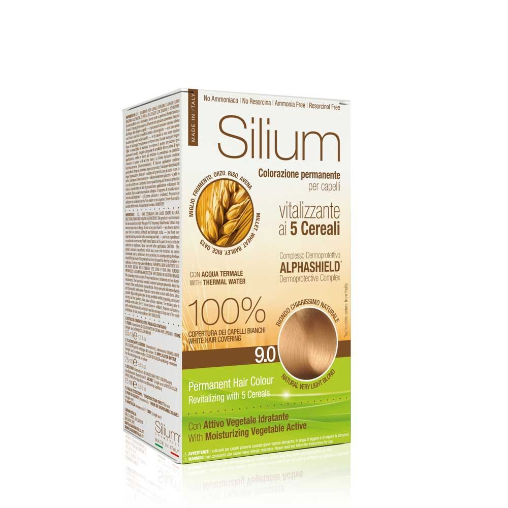 Silium Colorazione Permanente Capelli Crema Biondo Chiarissimo Naturale 9.0